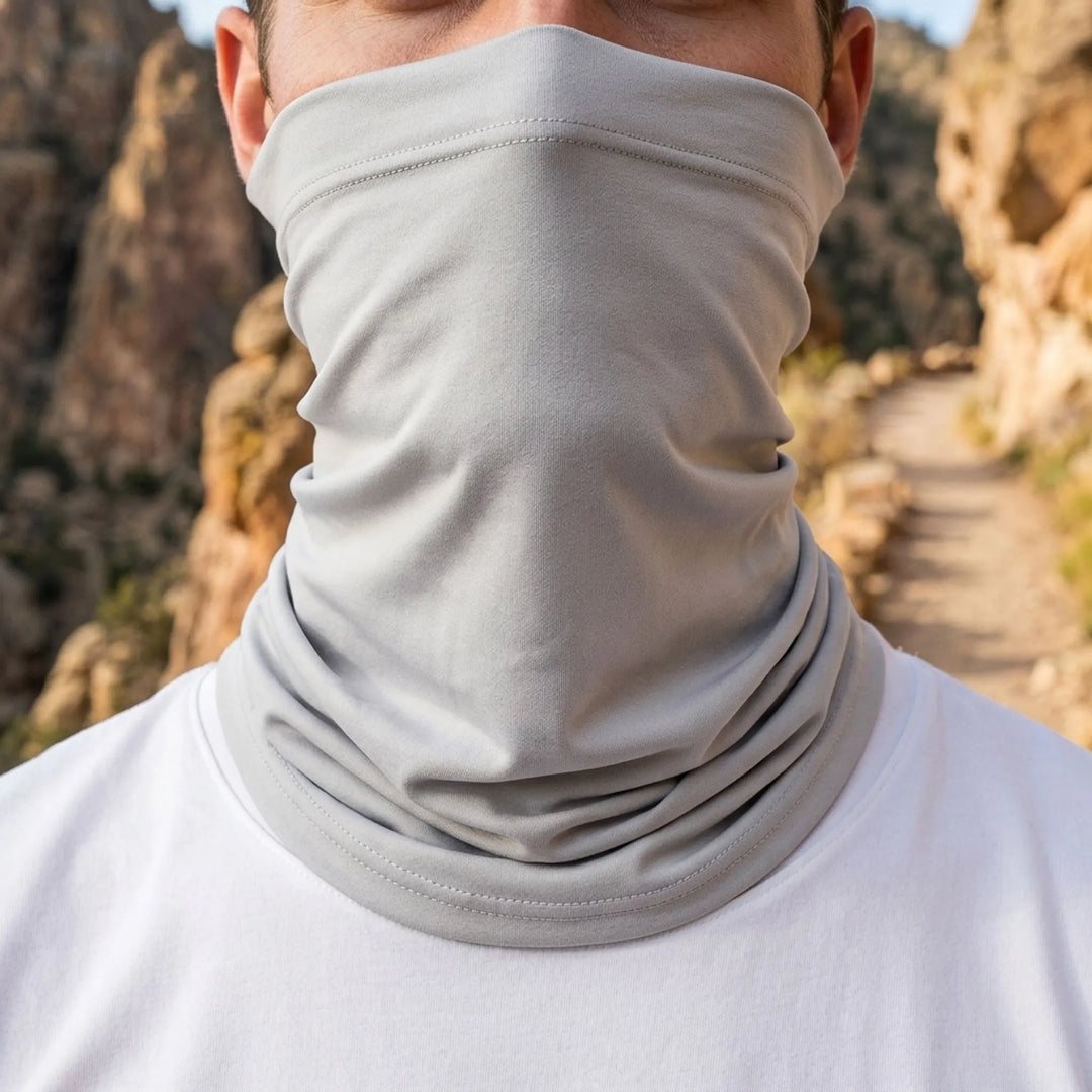 Kühlendes, leichtes Stirnband & Nackenabdeckung für optimalen UV-Schutz bei Outdoor-Sportarten.