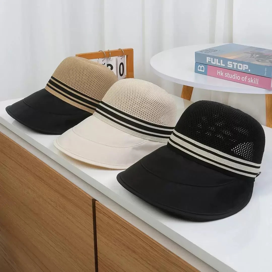 Faltbarer Khaki Sommerhut für Damen, ideal für Outdoor-Sport und Gartenarbeit; UV-Schutz.
