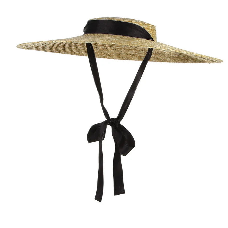 Großer Damen UV-Schutz Sonnenhut, breitrandig, mit flexiblem Band. Perfekter Begleiter für sonnige Tage.