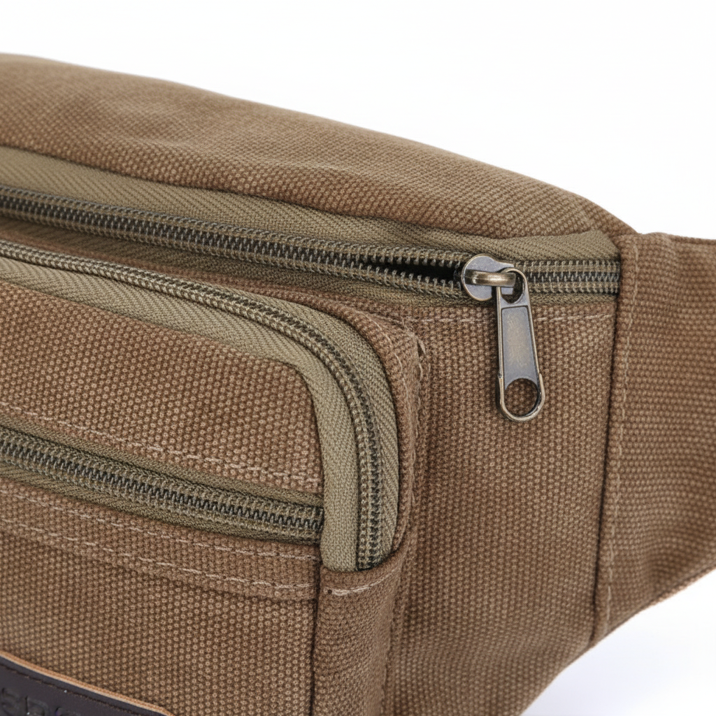 Unisex Reise-Gürteltasche aus hochwertigem Canvas, sichere & bequeme Option für alle.