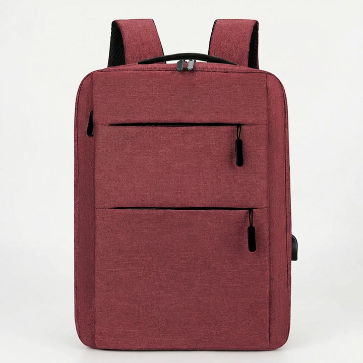 Innenansicht des organisierten Laptop-Rucksacks mit speziellen Fächern für Notebook, Tablet & Zubehör.