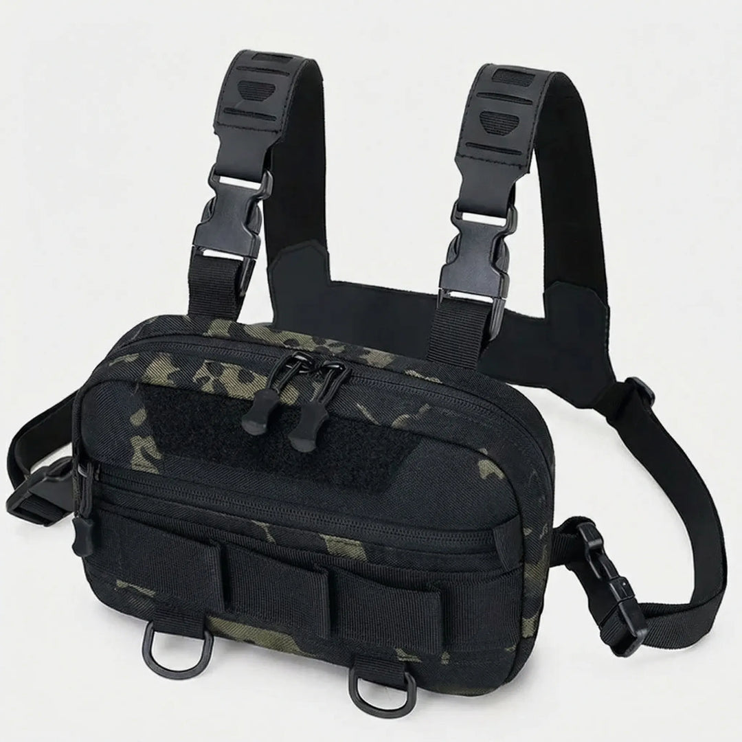 Brusttasche für Schlüssel, Handy, Geldbörse – alles griffbereit mit Frontzugriff, unisex.