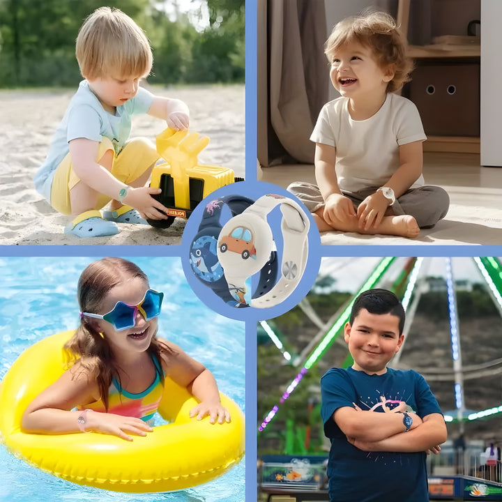 Reise AirTag Armband für Kinder: Verhindert Verlust auf Reisen; ein sicheres, bequemes Silikonarmband für AirTag.