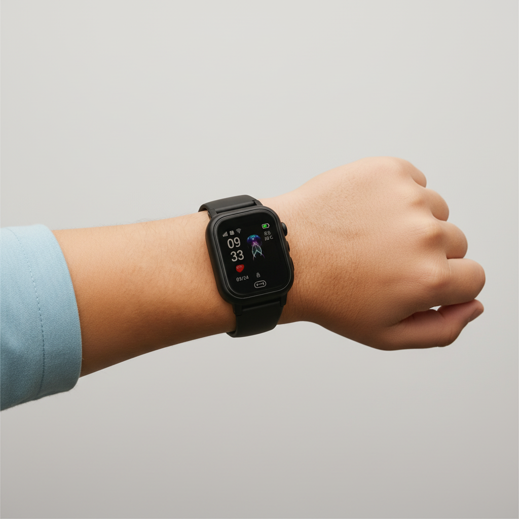 Kinder Smartwatch in Blau mit LBS-Ortung, 4G Videoanruf & SOS-Taste. Wasserdichte Telefonuhr.