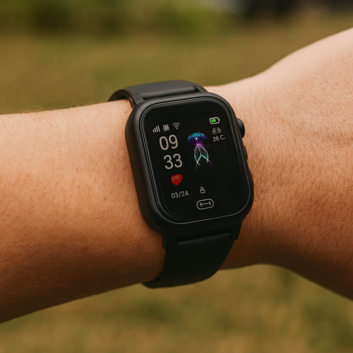 Rosa Kinder Smartwatch mit LBS-Ortung, Videoanruf, Notruffunktion. Sicher und wasserdicht.
