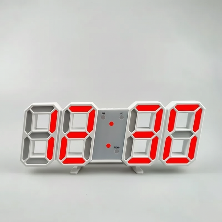 Multifunktionale LED-Digitaluhr: Wecker, Datum, Temperatur. Passt in Wohnzimmer & Büro.