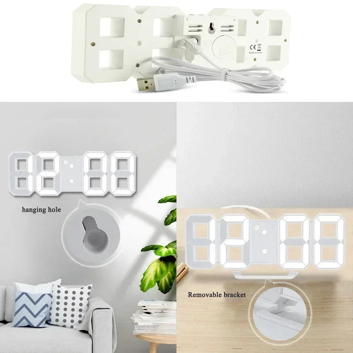 Große LED-Digitaluhr, Weckerfunktion, Datum, Temperaturanzeige. Ideal für Wohn- & Arbeitsbereiche.