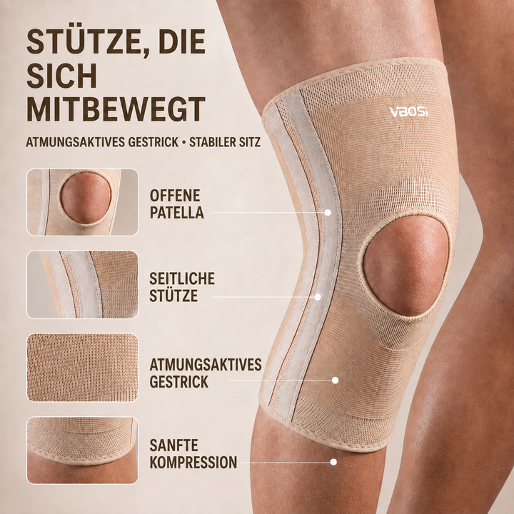 Ergonomische FlexiGuard Gelenkstütze für Herren und Damen, bietet sicheren Halt und Kompression bei jeder Aktivität.