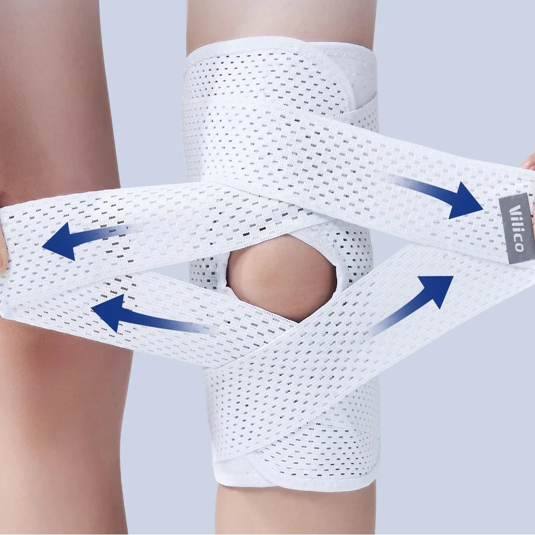 Flexible Unisex Kompressions-Kniebandage. Bietet Gelenkstütze, Knieschutz und Komfort für jedermann.