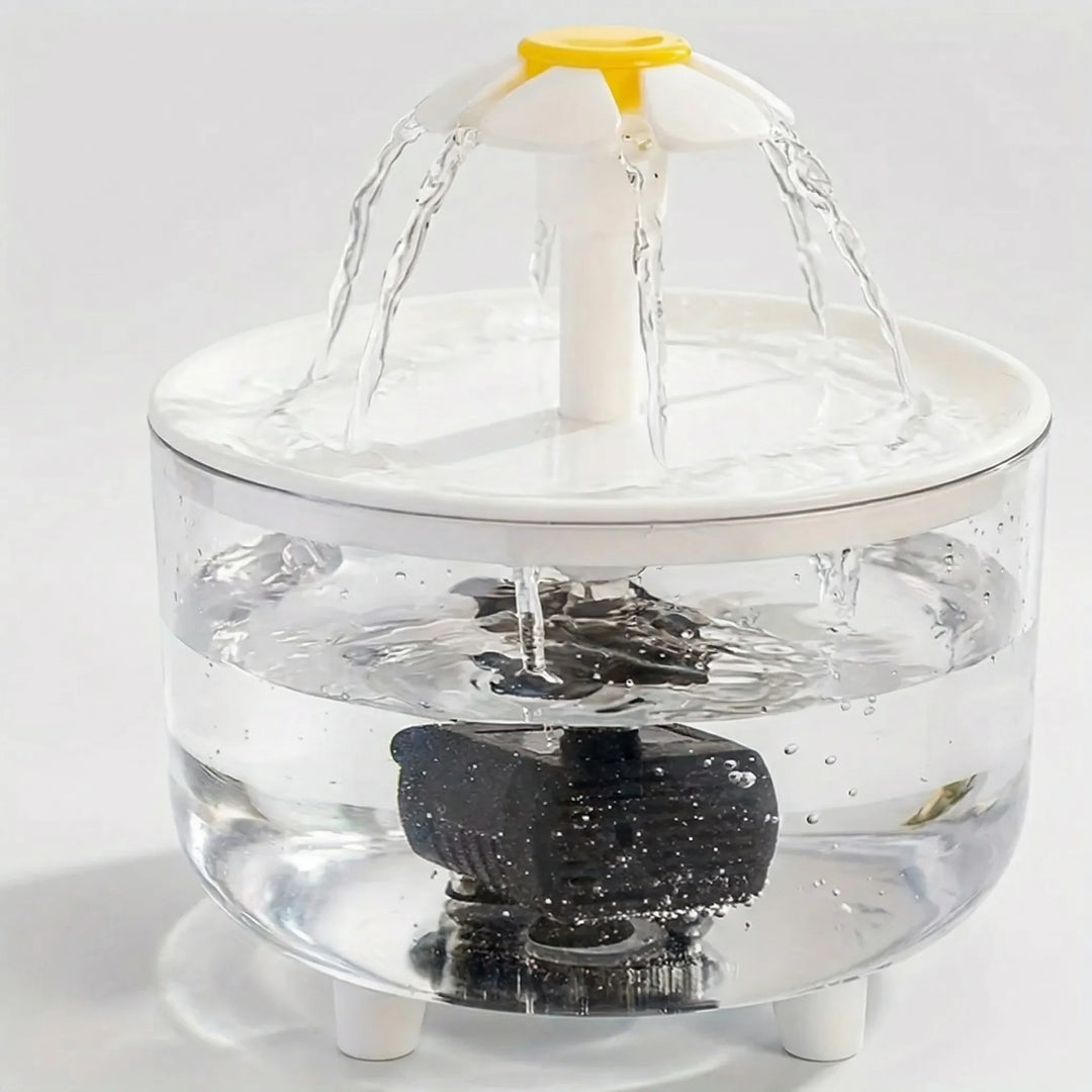 Stilvoller automatischer Katzenbrunnen mit Wasserzirkulation und Filter, ideal als Trinkhilfe für alle Katzen.