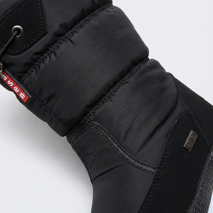Wasserdichte Herren Frozelle Waden-Thermostiefel mit strapazierfähigem Obermaterial, perfekt für Schnee und Nässe.