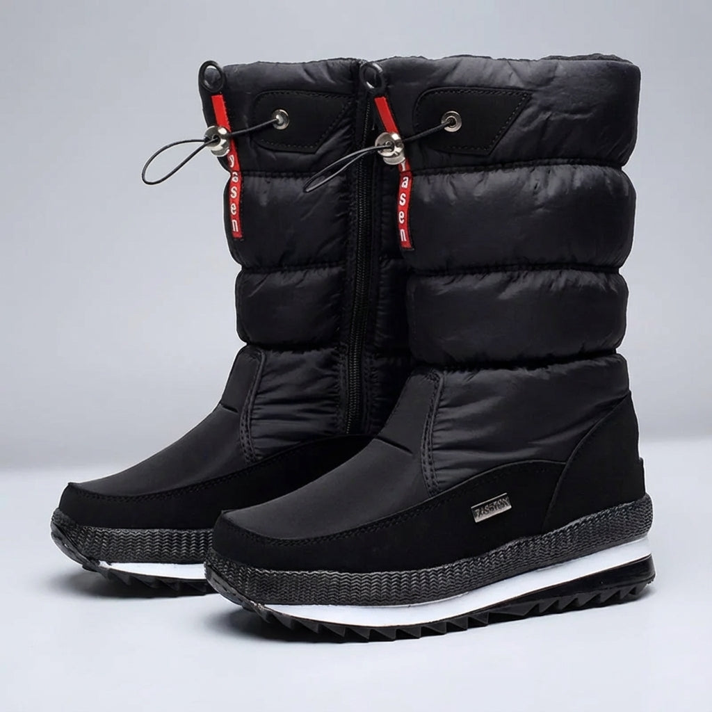 Warme Herren Frozelle Winterstiefel mit plüschigem Futter, ideal für eisige Temperaturen und Outdoor-Aktivitäten.