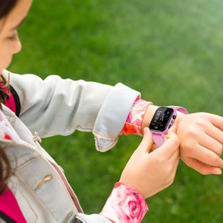 Umfassende Kinder GPS Smartwatch mit Videoanruf, SOS, Ortung & Silikonarmband.
