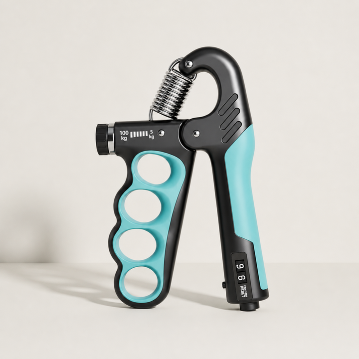 Rutschfester Griff des Handtrainers für sicheres und effektives Greifkraft- und Unterarmtraining. Ergonomisch.