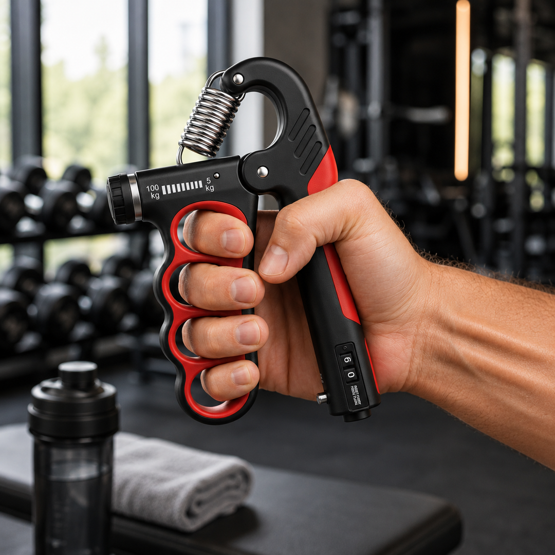 Unisex Handtrainer, verstellbar für effektives Greifkraft- & Unterarmtraining. Fitness & Muskelaufbau.