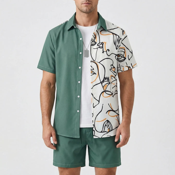 Lässiges Herren Kurzarmhemd aus dem Havano Set. Ideal für heiße Tage und Freizeit.