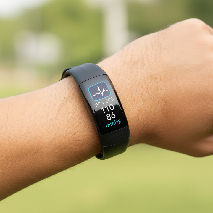 Unisex Gesundheits-Smartwatch mit Herzfrequenz- & Schlaf-Tracking; Fitness-Tracker für Vitalwerte.
