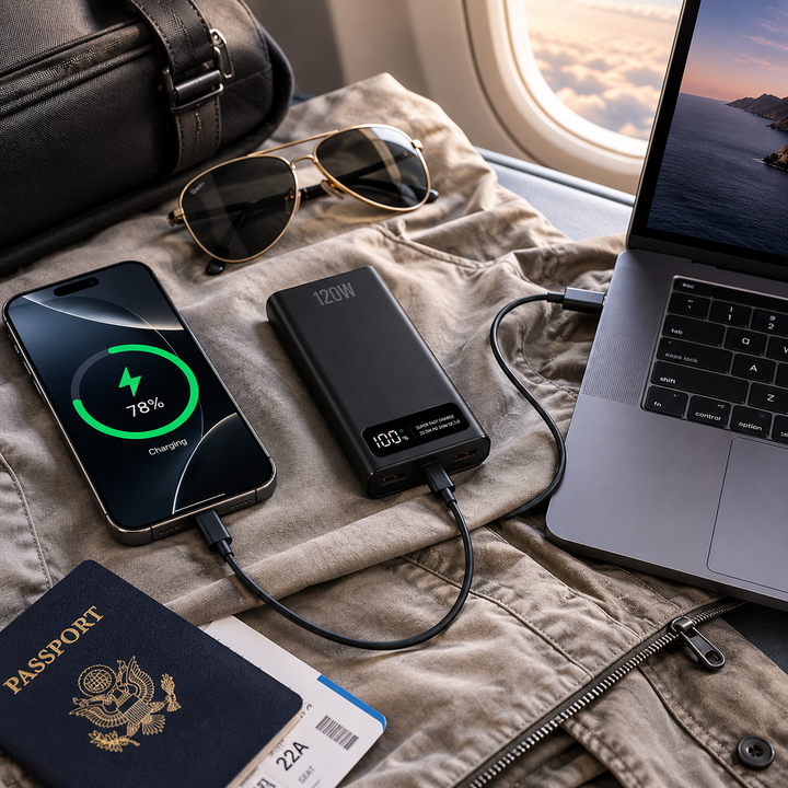 Energiespeicher 20.000 mAh Powerbank für zuverlässigen Notstrom, mobil und schnell.
