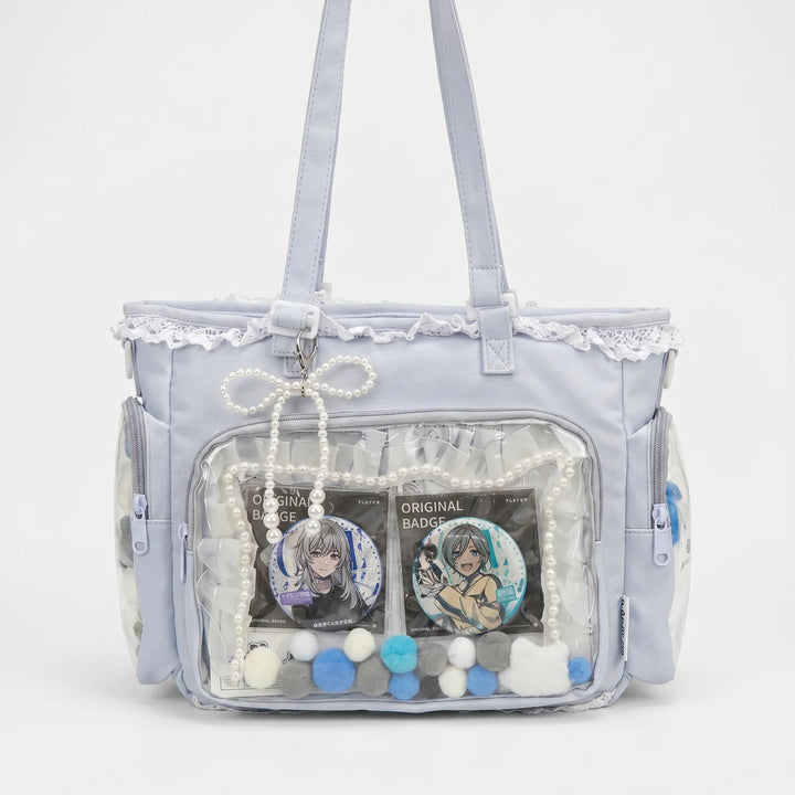 Japanische Display-Umhängetasche für Anime-Fanartikel; transparente Tasche für Sammler.