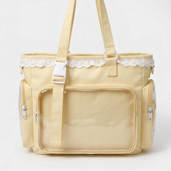 Perfekte Damen Itabag als Geschenk für Anime-Fans, transparente Display-Umhängetasche für Merchandise.