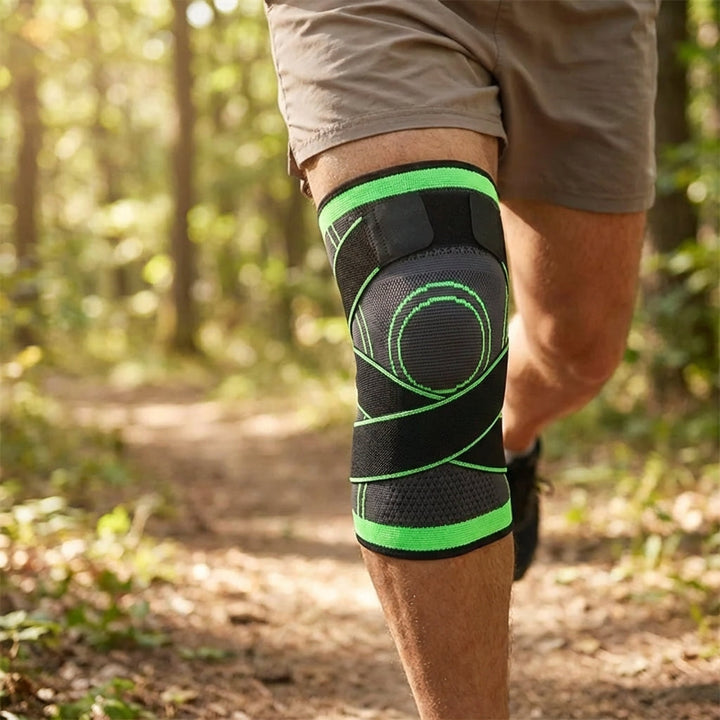 Unisex Kompressions-Kniebandage für gezielte Unterstützung beim Sport & Alltag. Fördert Schmerzlinderung.