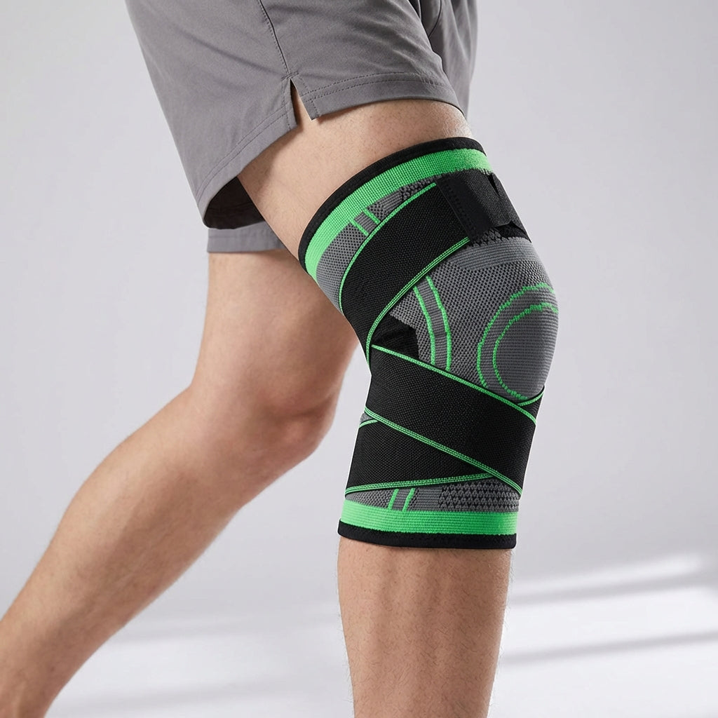 Hochwertige Sportbandage fürs Knie, ideal für Laufen, Wandern & Training. Bietet Gelenkschutz.