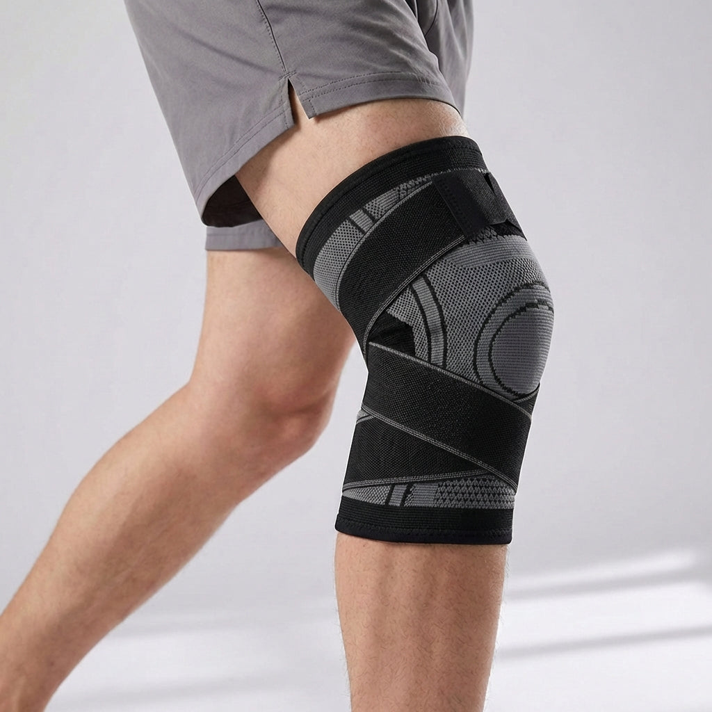 Komfortable Knieorthese für den Alltag. Fördert Schmerzlinderung & Gelenkstütze. Unisex & verstellbar.