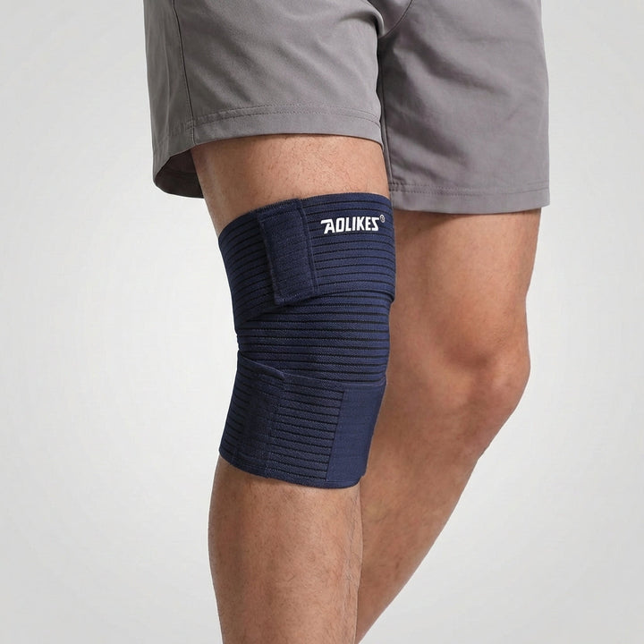 Schmerzlindernde Gelenkstütze, verstellbar, für Sport und Athleisure-Aktivitäten.