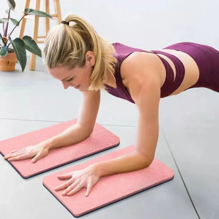 Praktisches 2er-Set dicker Knieschutzmatten aus weichem Schaumstoff für Yoga & Fitness, mobil.