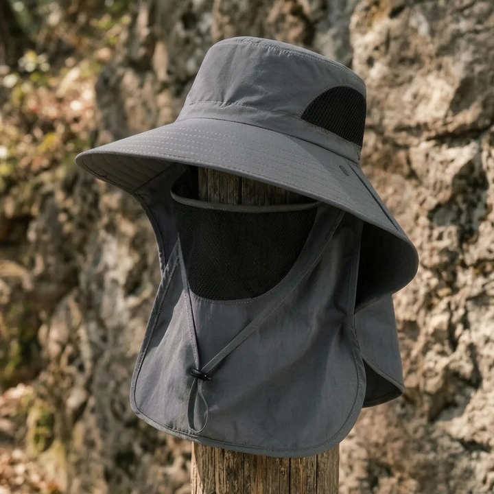 Unisex Kynetos Sonnenhut mit breitem Rand, UV-Schutz & Nackenschutz für Outdoor-Abenteuer.