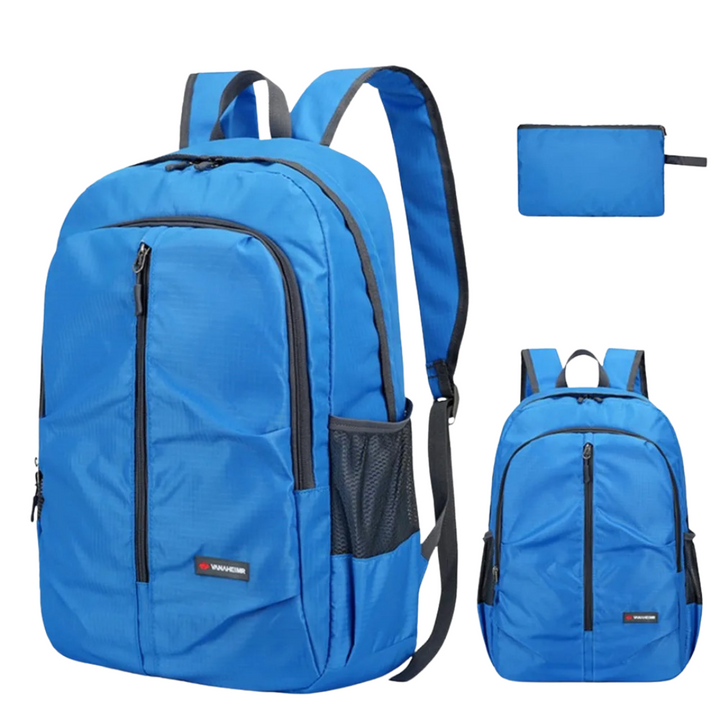 Ergonomischer Unisex Rucksack, leicht faltbar, mit verstellbaren Schultergurten für angenehmen Tragekomfort.