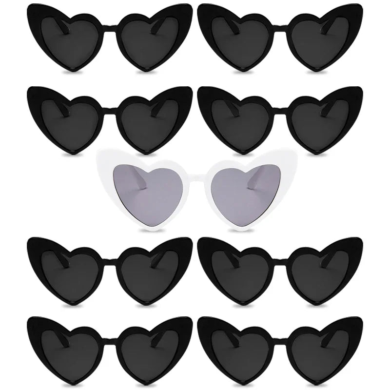 Romantische Herz-Sonnenbrille für Damen. Ideal für Brautparty, JGA & sommerliche Feste.
