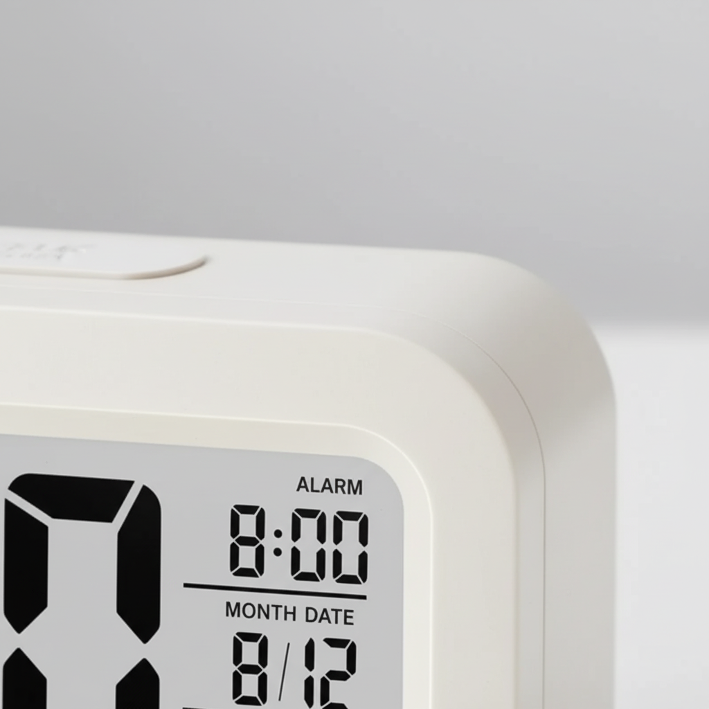 Moderne LED-Digitaluhr für den Tisch. Mit Weckerfunktion, zeigt aktuelle Raumtemperatur & Datum. Ideal für Ihr Zuhause.