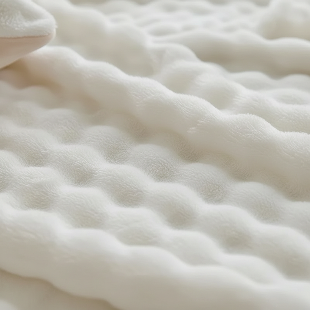 Luxuriöse Plüschdecke: Genießen Sie die Weichheit dieser warmen Überwurfdecke. Perfekt zum Entspannen.