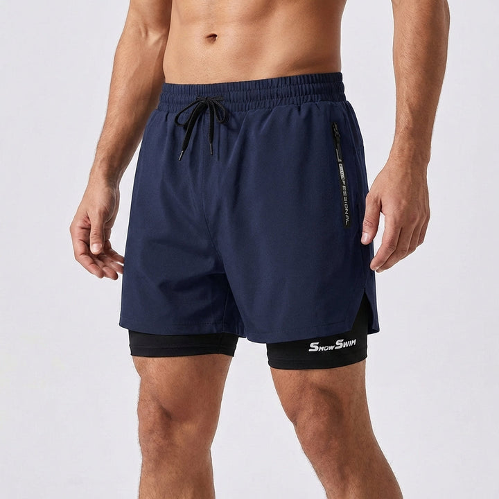 Bequeme Herren Schwimmhose blau, atmungsaktiv, ideal für Strandtage & Schwimmen im Sommer.