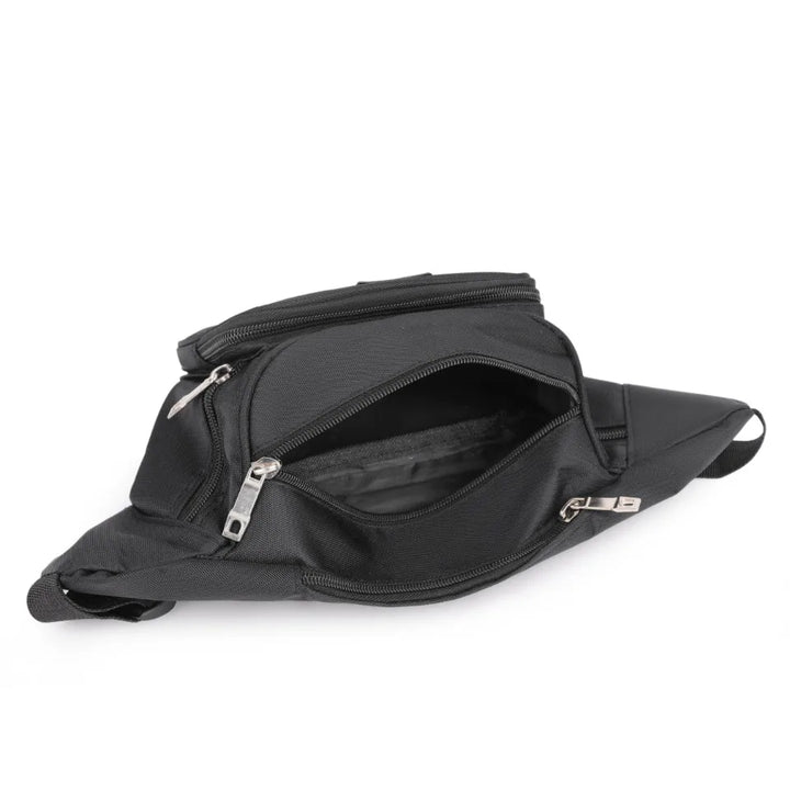 Diskrete wasserdichte Bauchtasche aus Nylon, ideal unter Kleidung, für sicheres Reisen.