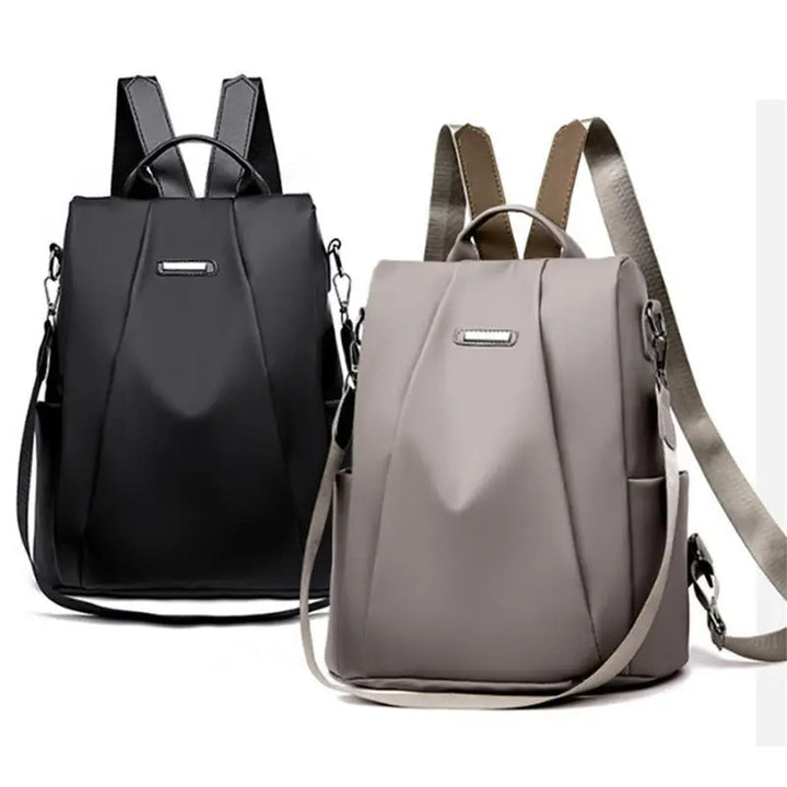 Modischer Damen Multifunktions-Rucksack aus Nylon, bequem getragen für urbanen Stil im Alltag.