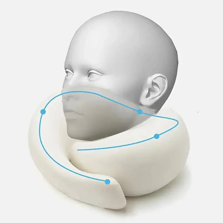 Entspannendes Memory Foam Nackenkissen für unterwegs, ideal für Pausen und langes Sitzen.