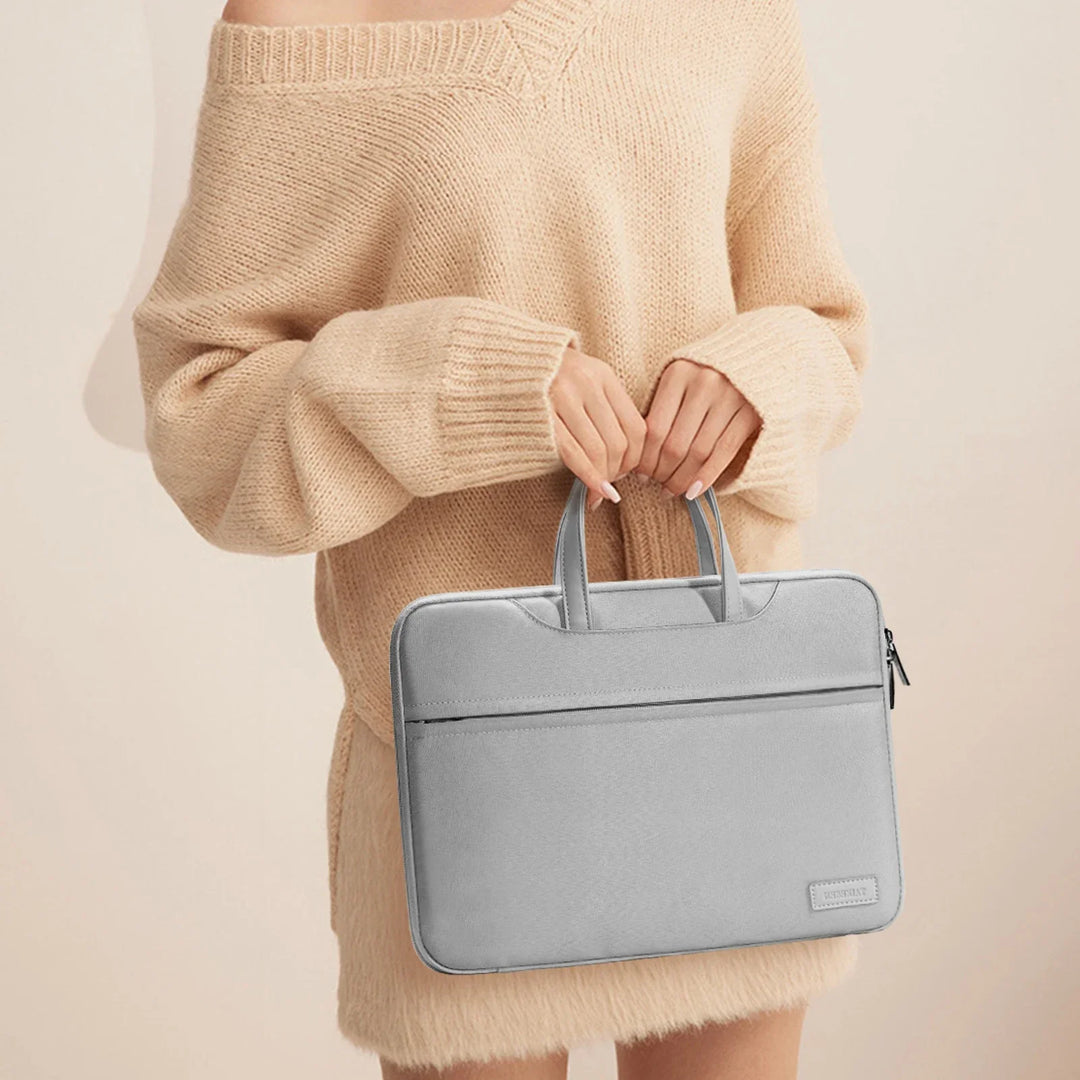 Stilvolle graue Business Tasche. Unisex Aktentasche bietet Laptop Schutz für Alltag & Reise.