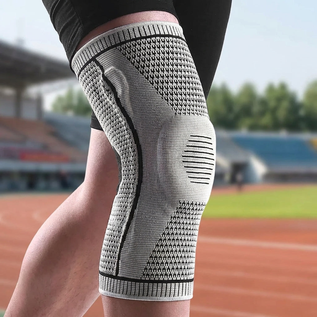 Patellex Kompressions-Kniebandage für gezielten Knieschutz & Schmerzlinderung. Unisex Sportbandage aus Nylon.