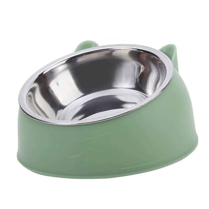 Komfortabler, geneigter Futternapf für Katzen mit Ohren, ergonomisch geformt, ideal für Kätzchen & Senioren.