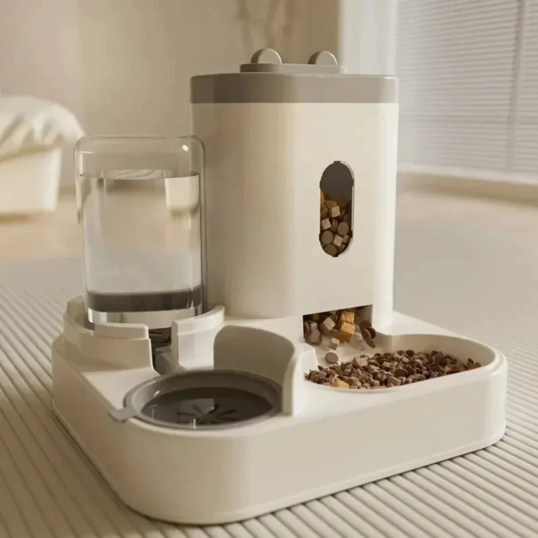 Automatische Futter- und Wasserstation 2L für Haustiere. Futter- und Wasserspender für Katzen & Hunde.