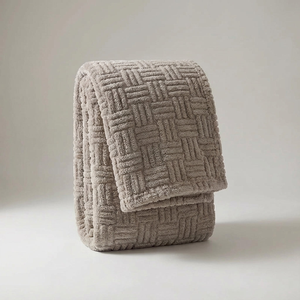 Stylische Wurfdecke Jacquard-Design, weich und gemütlich. Perfekte Sofadecke für jede Einrichtung.