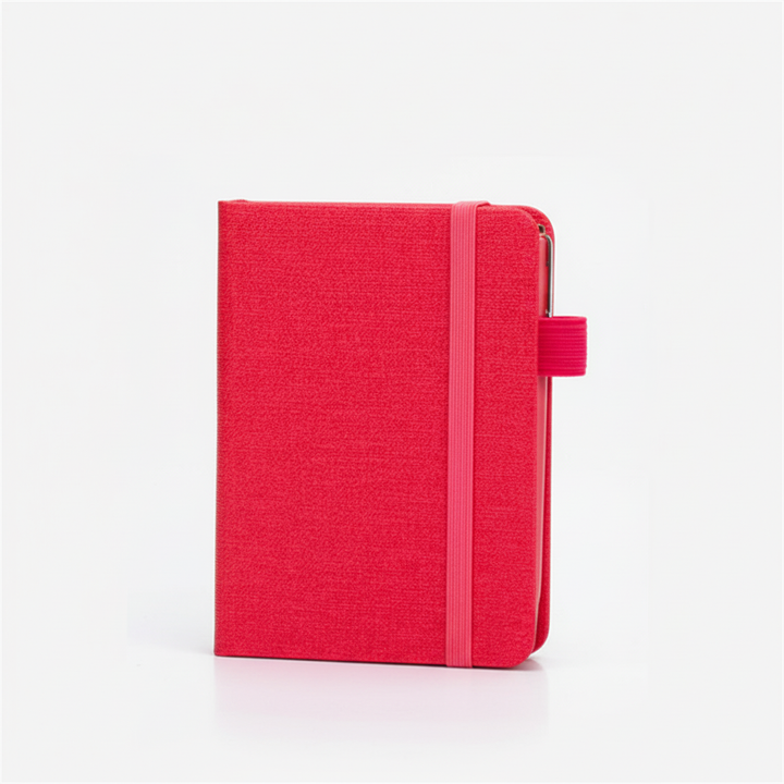 A7 Notizbuch mit Stifthalter, ideal für Reisen, spontane Skizzen & Notizen.