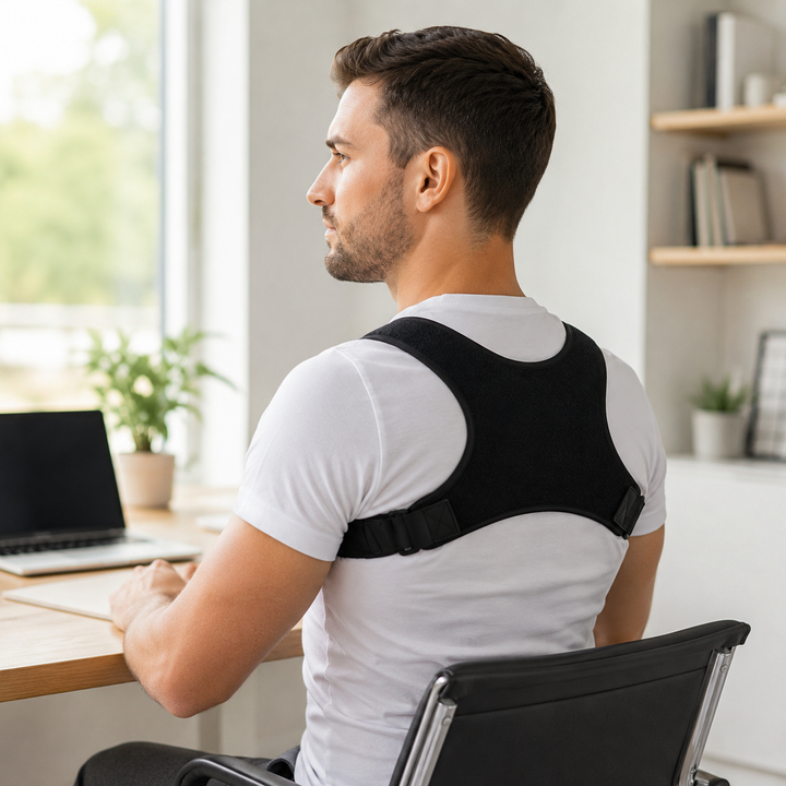 Haltungskorrektur-Bandage als effektive Rücken- und Schulterstütze für eine gesunde, schmerzfreie Haltung.