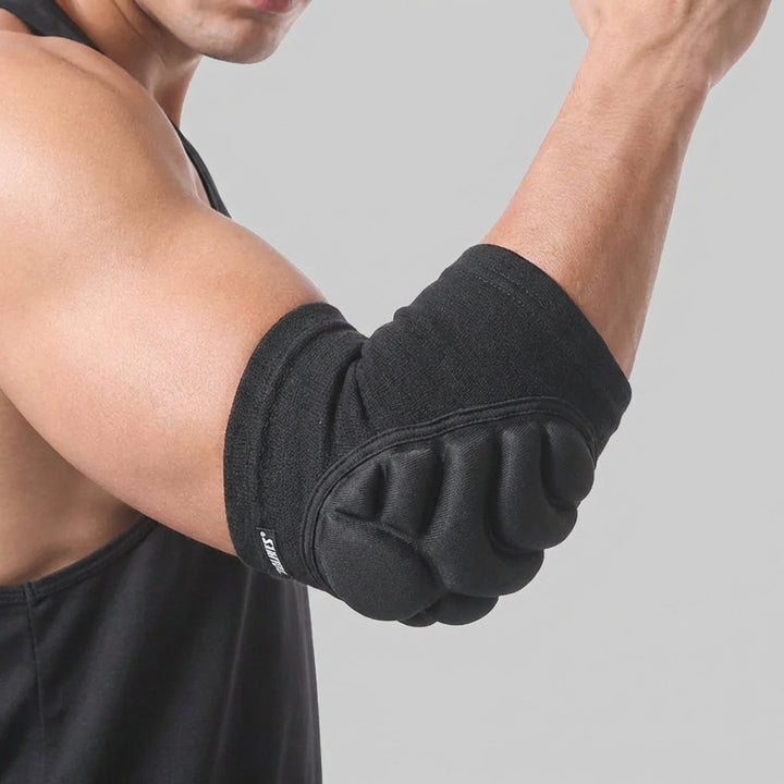 Weicher Schaumstoff-Ellbogenschoner, schwarz, unisex, für Aufprallschutz & Komfort bei intensivem Sport.
