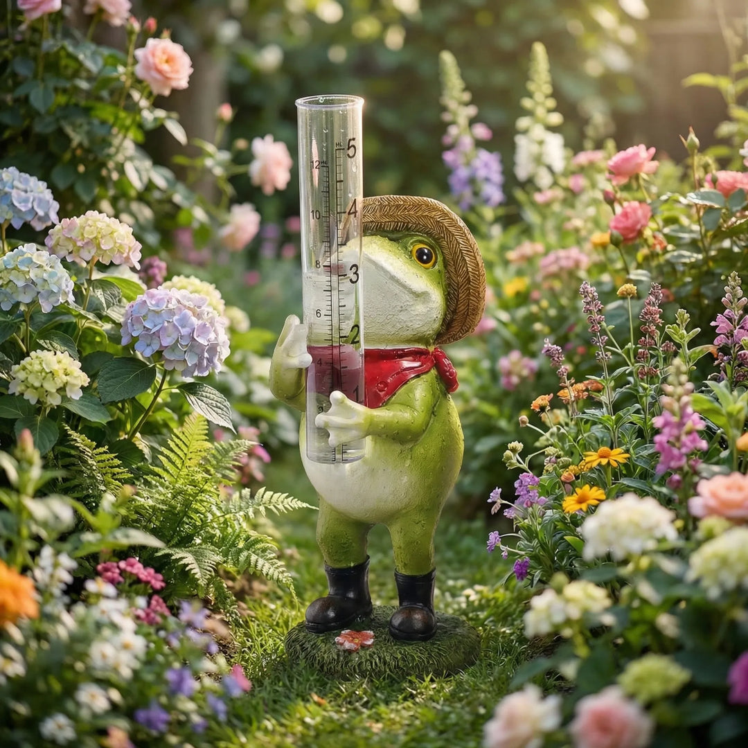 Dekorativer Regenmesser als Tierfigur für Garten, funktionale Gartendeko & Wetterstation Outdoor.