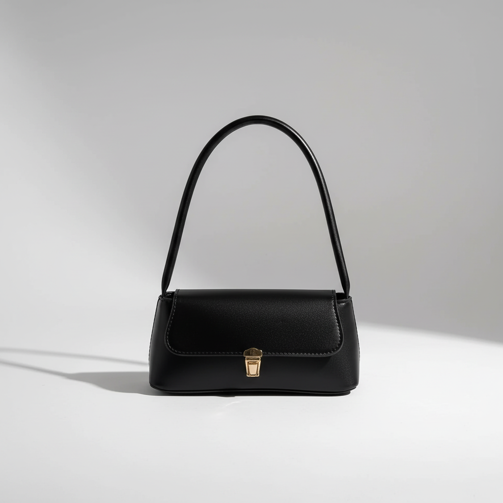 Modische Damen Retro Schultertasche, Umhängetasche, Handtasche mit Überschlag, PU-Leder, kompakt.
