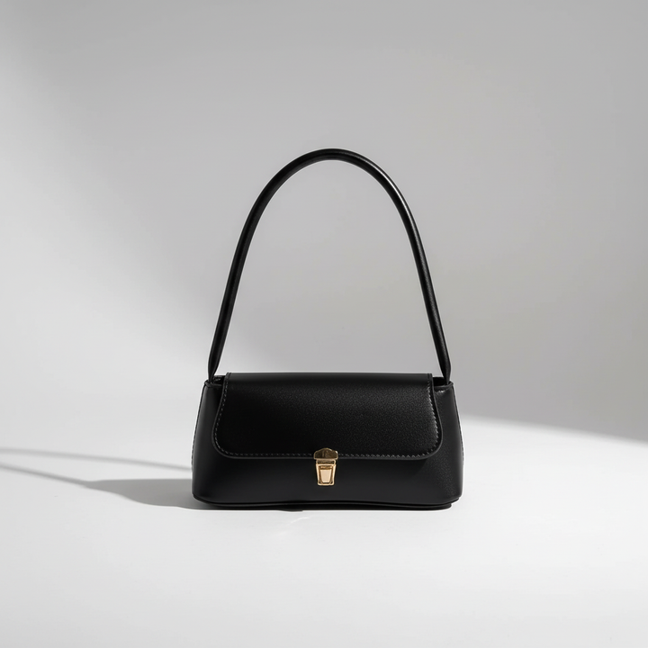 Modische Damen Retro Schultertasche, Umhängetasche, Handtasche mit Überschlag, PU-Leder, kompakt.
