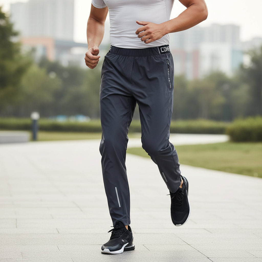 Herren schnelltrocknende Laufhose für Training und Fitness. Bequeme Sporthose mit athletischem Schnitt.